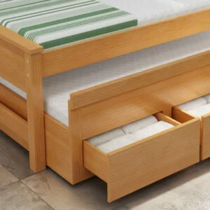 Bicama Génova de Madeira Maciça 3 Gavetas