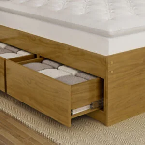 Cama Box de Casal Bolonha Madeira Maciça 140cm