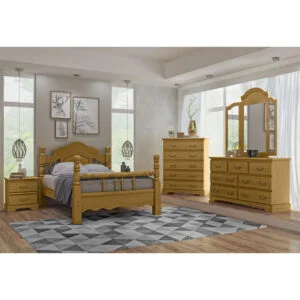 Cama Queen Catania de Madeira Maciça 160cm