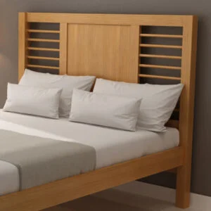 Cama Casal Nápoles de Madeira Maciça 140cm