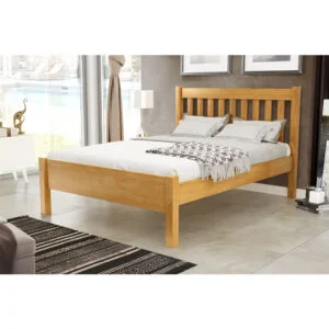 Cama Casal Palermo de Madeira Maciça 140cm
