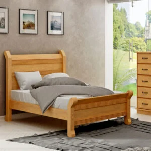 Cama Queen Veneza de Madeira Maciça 160cm