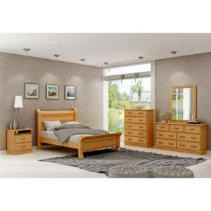 Cama Casal Cama Queen Veneza de Madeira Maciça 160cmVeneza de Madeira Maciça 140cm