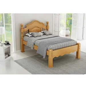 Cama Queen Milão de Madeira Maciça 160cm
