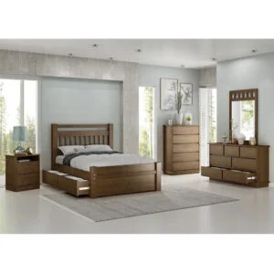 Cama Queen Ravena de Madeira Maciça 160cm