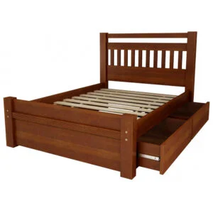 Cama Queen Ravena de Madeira Maciça 160cm
