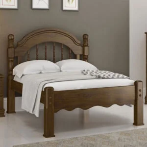 Cama Queen Turim de Madeira Maciça 160cm