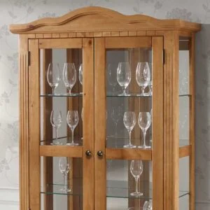 Cristaleira Austria 1 Gaveta Madeira Maciça 99cm