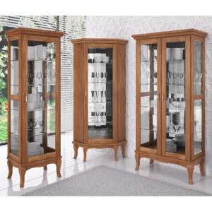 Cristaleira Italy 1 Porta Madeira Maciça