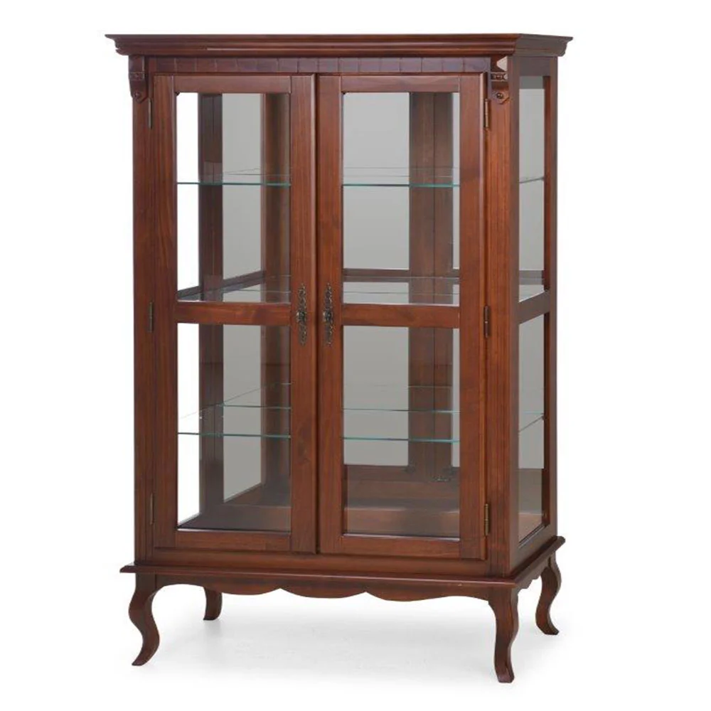 Cristaleira Londres 2 Portas Madeira Maciça 100cm