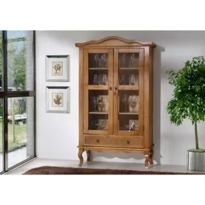Cristaleira Turim 1 Gaveta Madeira Maciça 99cm