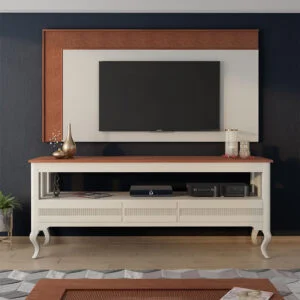 Painel para TV Madrid de Madeira Maciça