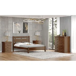 Cama Queen Arezzo de Madeira Maciça 160cm