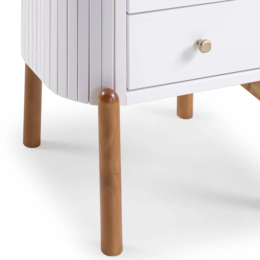 Mesa de Cabeceira Aurora 3 Gavetas Madeira Maciça