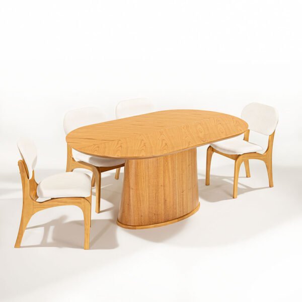 Mesa de Jantar Dinamarca Madeira Maciça