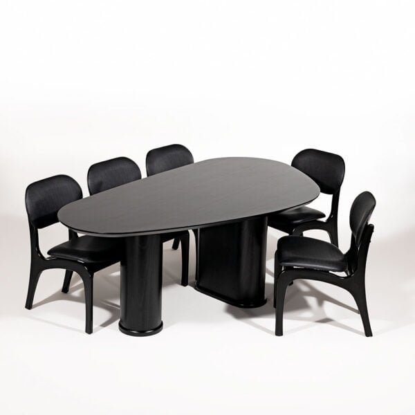Mesa de Jantar Orgânica Bruxelas Madeira Maciça