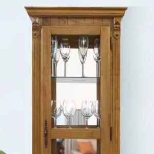 Cristaleira Flórida Madeira Maciça 59,6cm