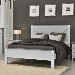 Cama Casal Vicenza de Madeira Maciça 140cm