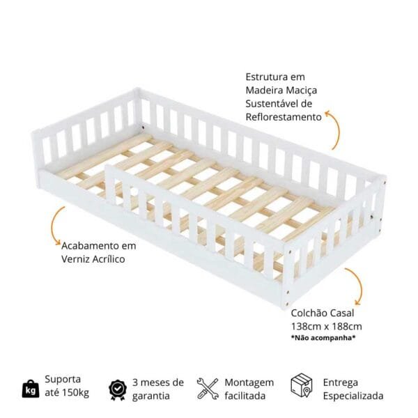 Cama Montessoriana Marsala de Madeira Maciça - Imagem 3