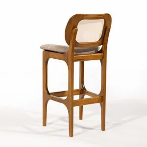 Banqueta Decor com Tela (2 Unidades) Madeira Maciça