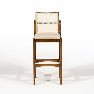 Banqueta Lisboa com Tela (2 Unidades) Madeira Maciça