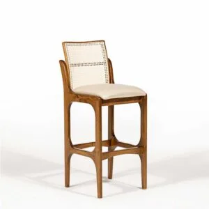 Banqueta Lisboa com Tela (2 Unidades) Madeira Maciça