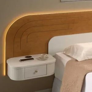 Cabeceira Aurora de Madeira Maciça