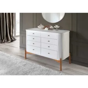 Cômoda Aurora 8 Gavetas Madeira Maciça