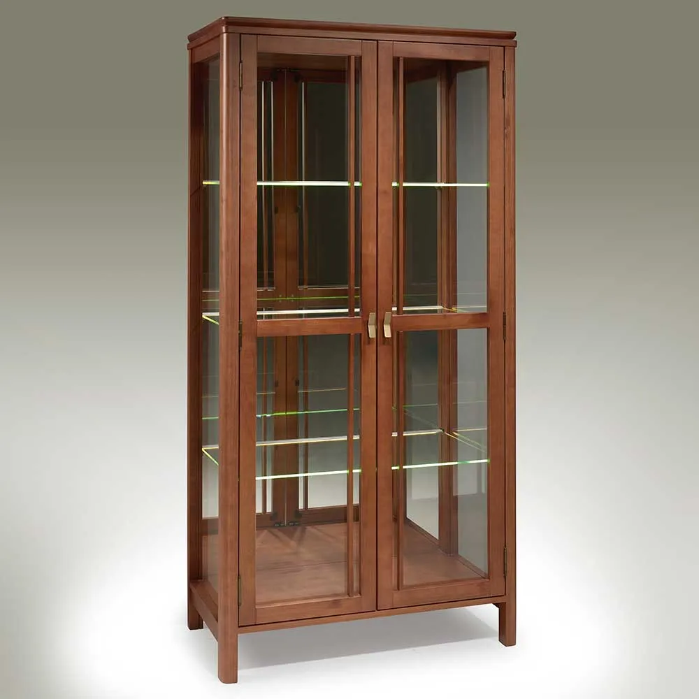 Cristaleira Serena 2 Portas Madeira Maciça 88cm com LED