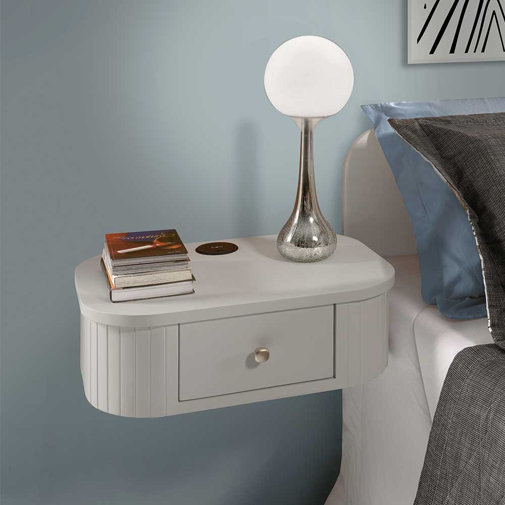 Mesa de Cabeceira Aurora Suspensa de Madeira Maciça