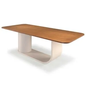 Mesa de Jantar Serena Madeira Maciça (Cone Liso)