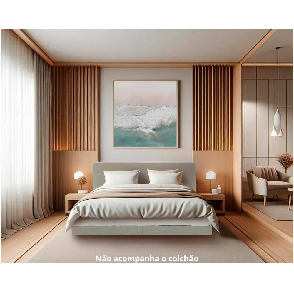 Cama Queen Estofada Safira - Imagem 2