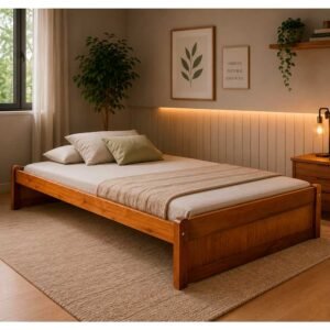 Cama Queen Turca 160 cm de Madeira Maciça | Madeira de Eucalipto