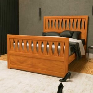 Cama Casal Lavínia 140 cm de Madeira Maciça