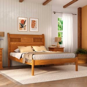 Cama Queen Alice 160 cm de Madeira Maciça