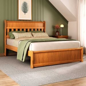 Cama Queen Cecília 160 cm de Madeira Maciça