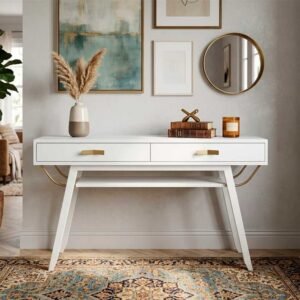 Aparador Florence 130 cm Madeira Maciça - Branco | Pronta Entrega