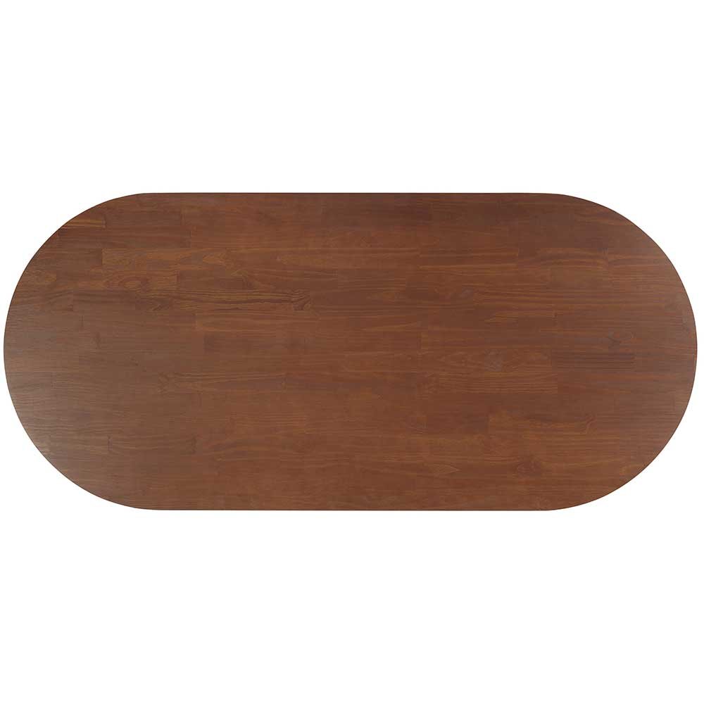Mesa de Jantar Oval Parthenon de Madeira Maciça